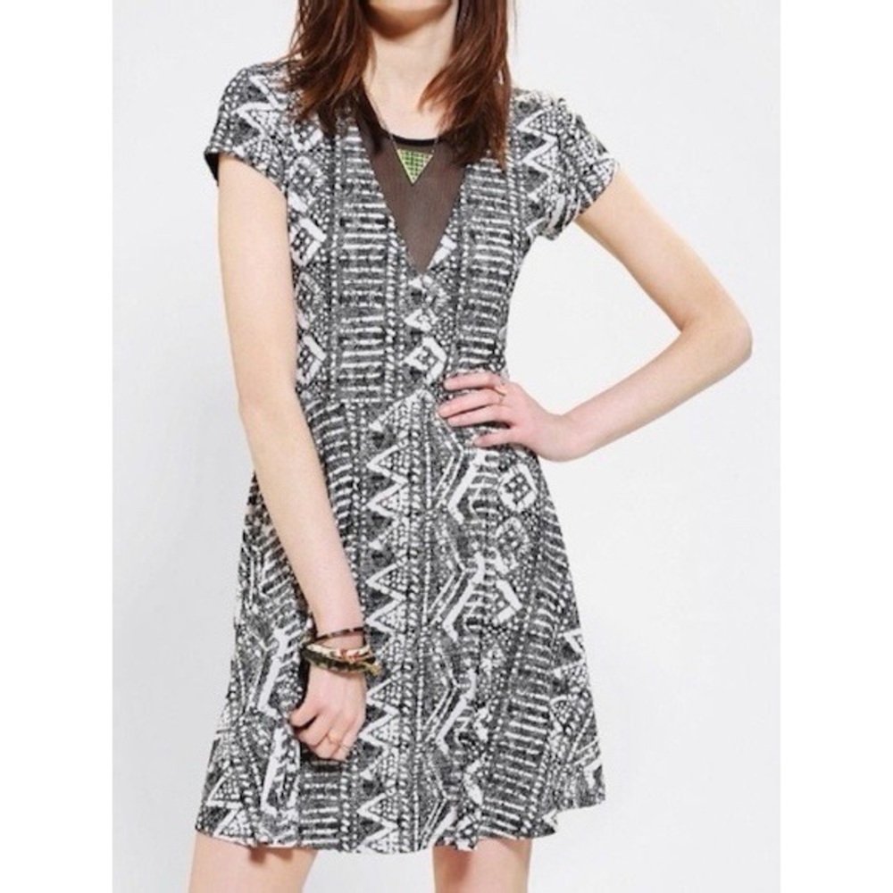 UO Kimchi Blue Mesh Front Skater Dress